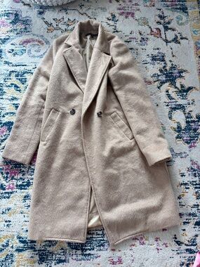 HYFVE Double-Breasted Trench Coat in Beige